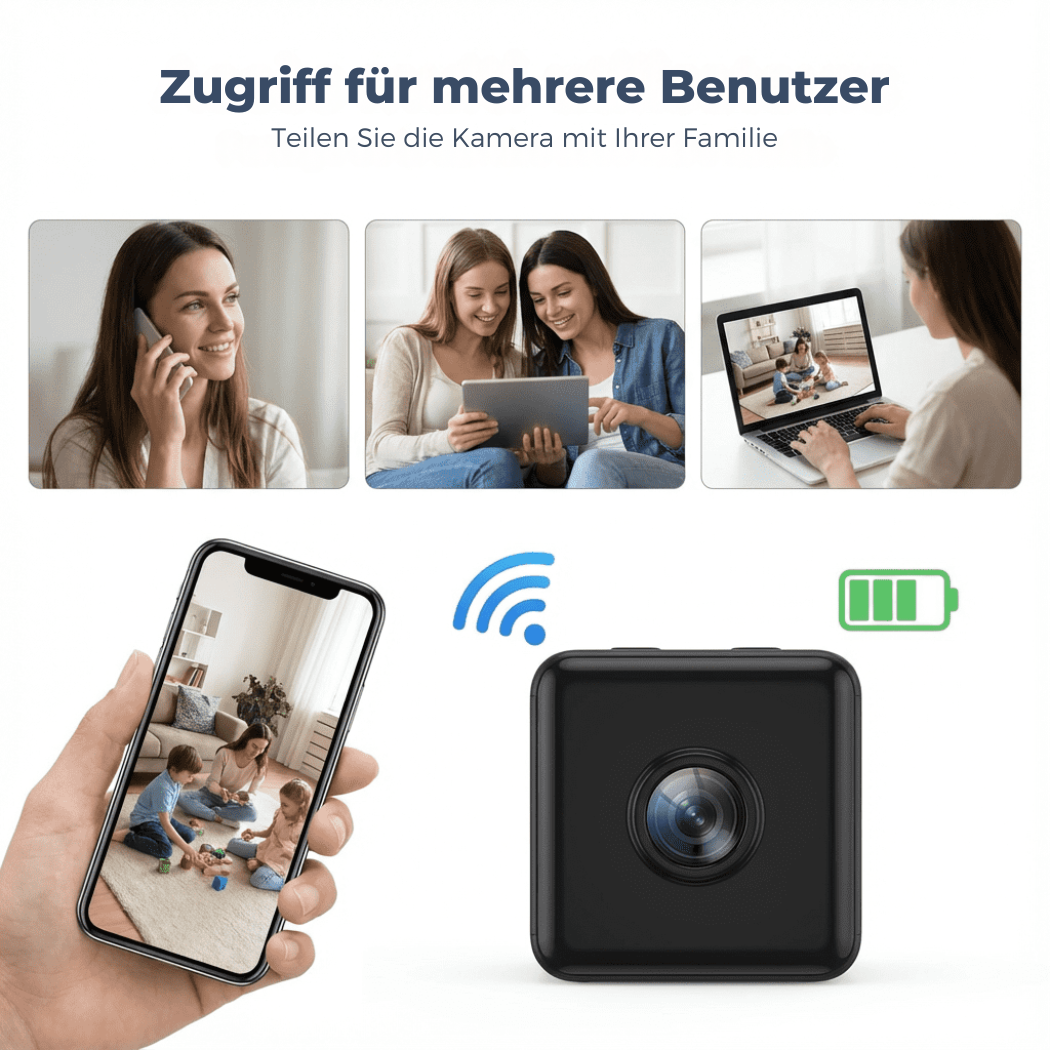 Diskrete kabellose WLAN-Sicherheitskamera 1080P – vernetzt & kompakt