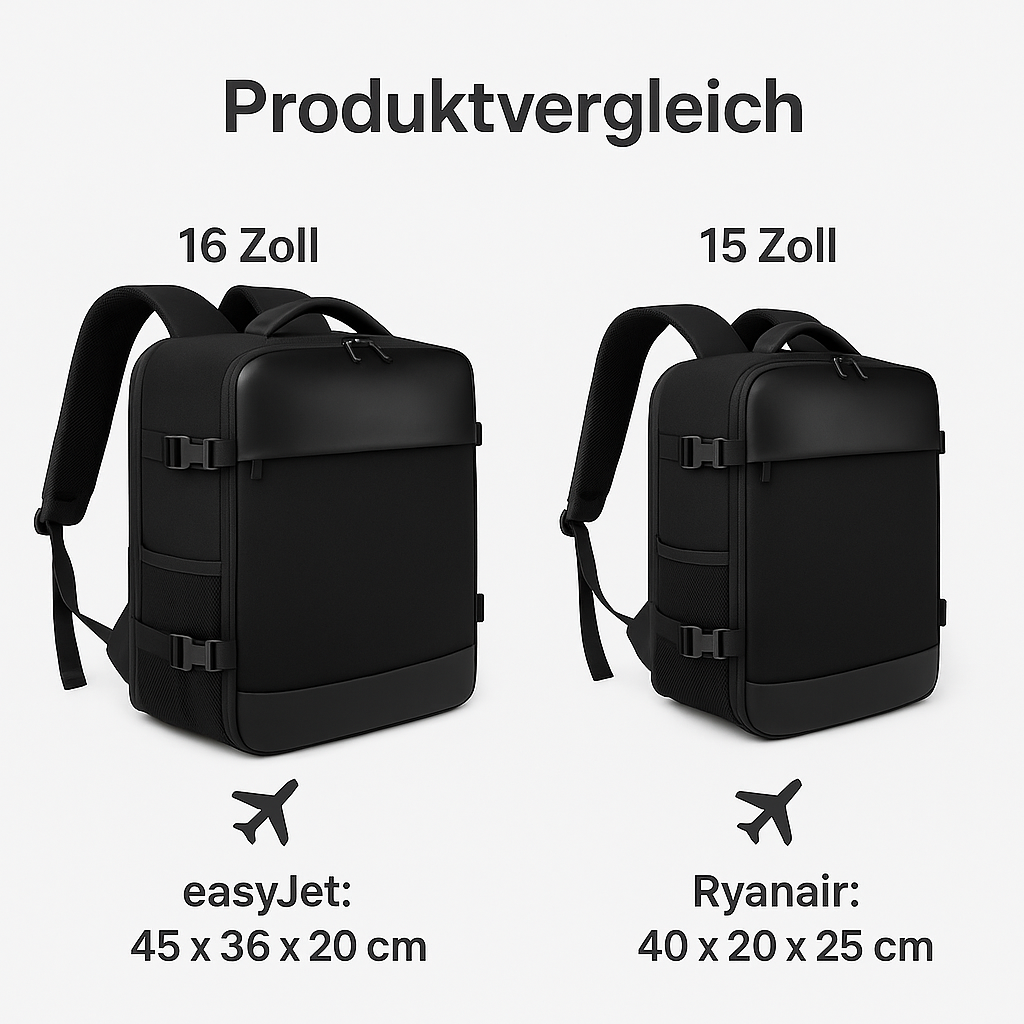 Reiserucksack 40L – Wasserfest, USB-Ladeanschluss & Laptopfach 15.6
