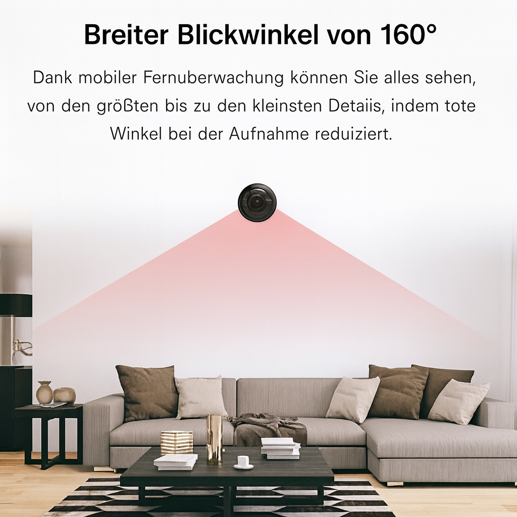 Cervora Mini-Kamera – Versteckte WLAN Kamera mit Bewegungserkennung & Nachtsicht HD 1080p