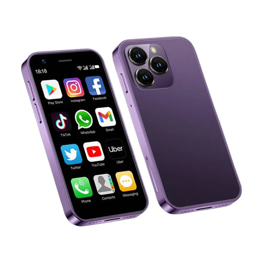 Kompaktes Mini-Smartphone xs16 in der Hand gehalten
