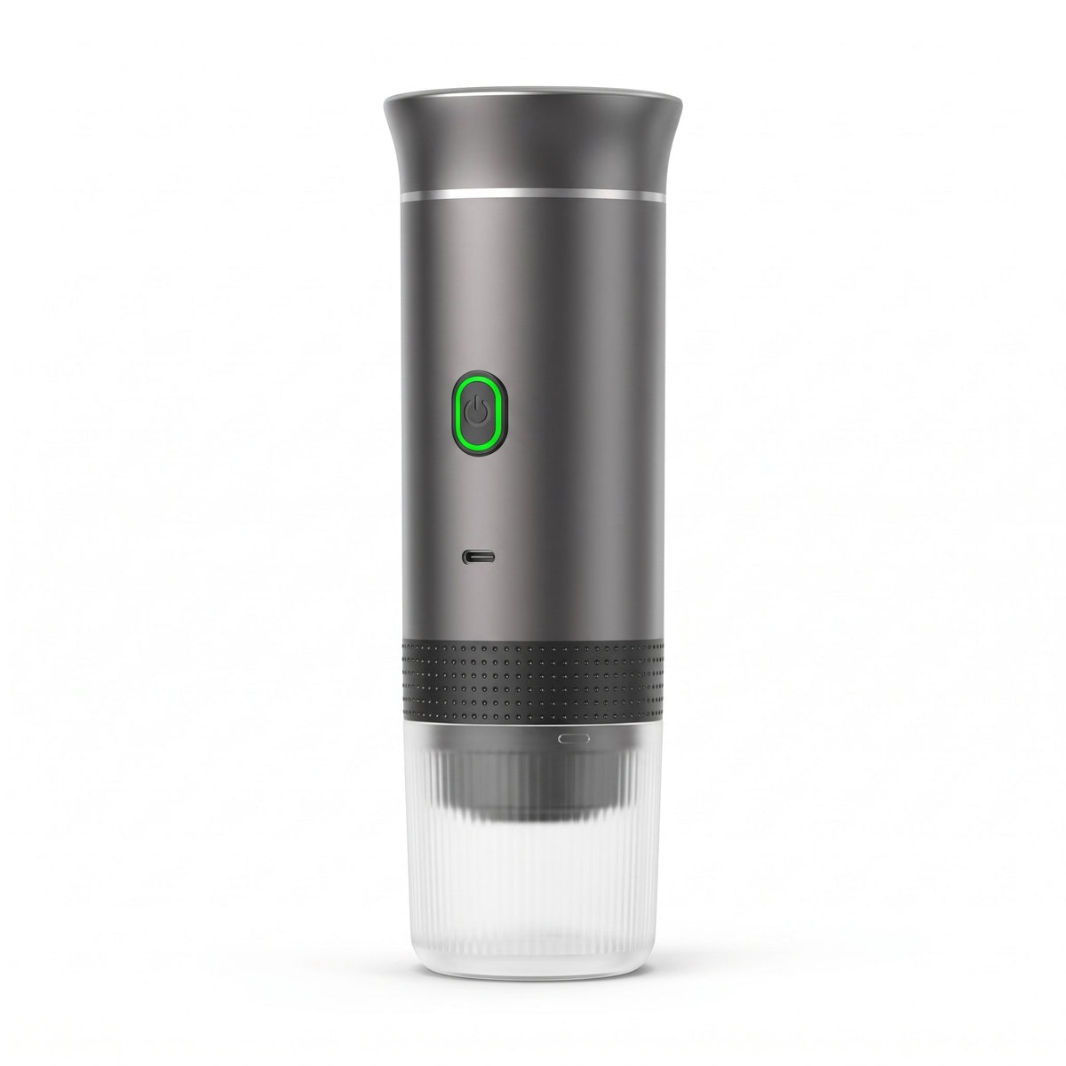 Tragbare Kaffeemaschine LousCafie in Metallic-Grau