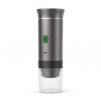 Tragbare Kaffeemaschine LousCafie in Metallic-Grau