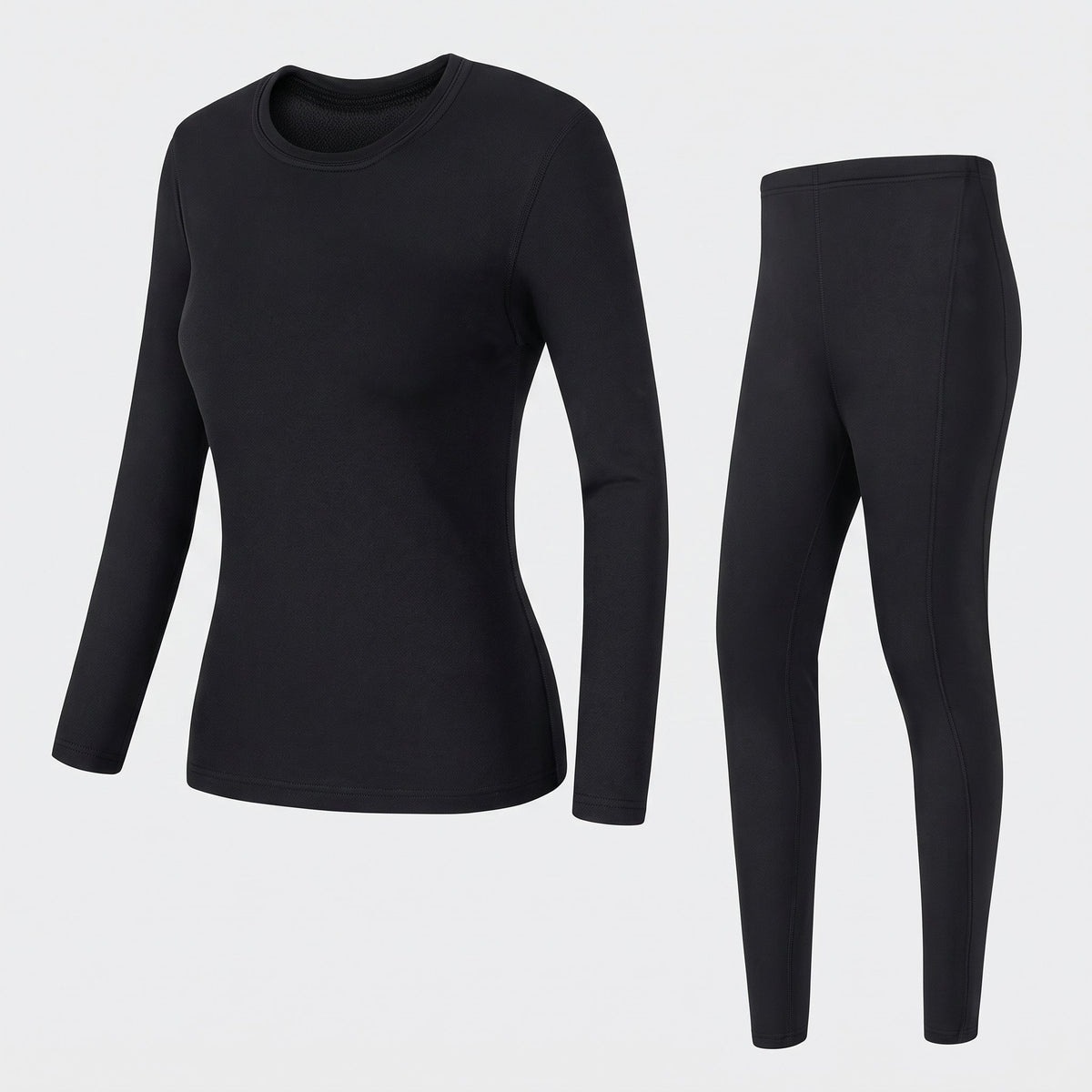 Beheizbare Thermounterwäsche als Set aus Oberteil und Hose mit Heizzonen und USB-Anschluss