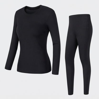 Beheizbare Thermounterwäsche als Set aus Oberteil und Hose mit Heizzonen und USB-Anschluss