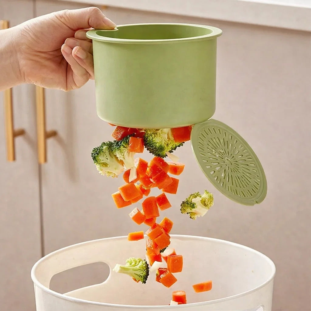 Panier d'égouttage suspendu – Système de filtration en deux parties, vidange en un clic