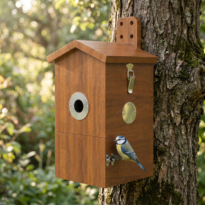 Nistkasten aus Holz mit integrierter HD-Kamera für Garten und Balkon