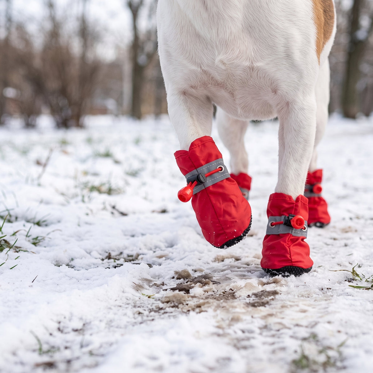 Wasserdichte Hundeschuhe im 4er-Set mit rutschfester Gummisohle für kleine Hunde