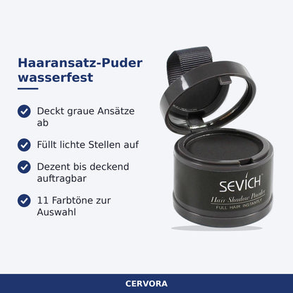Wasserfester Haaransatz-Puder in kompakter Dose, 11 Farbtöne