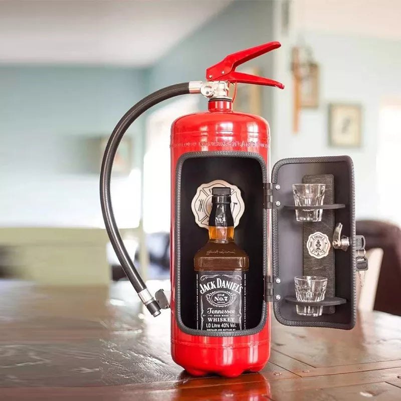 Minibar in Form eines roten Feuerlöschers, 40 cm hoch