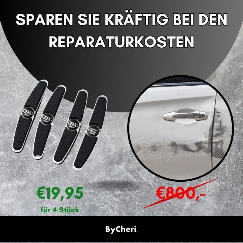 Selbstklebender Kantenschutz aus Kunststoff an der Autotür