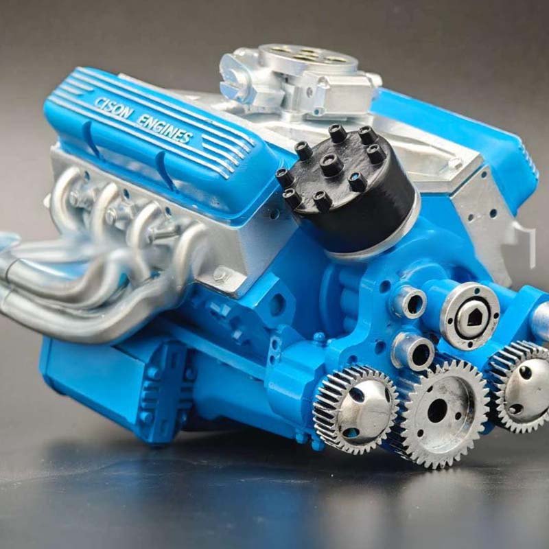 V8-Motor-Bausatz als Miniaturmodell mit Metallteilen zum Selbstzusammenbauen