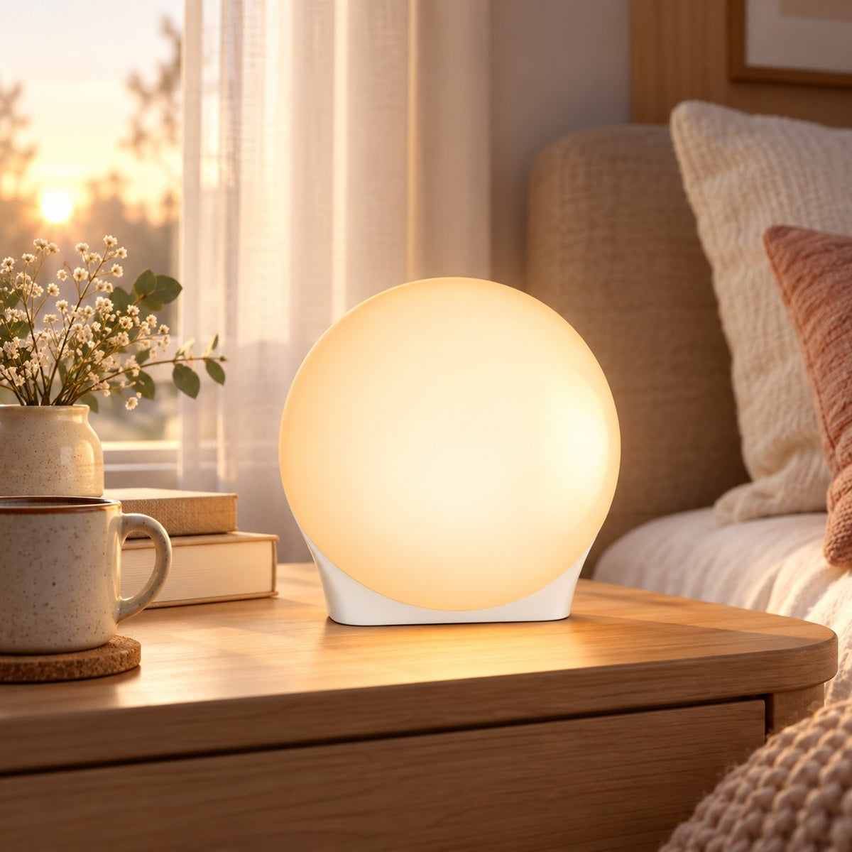 Lichttherapielampe als Tischlampe mit Timer und einstellbarer Helligkeit