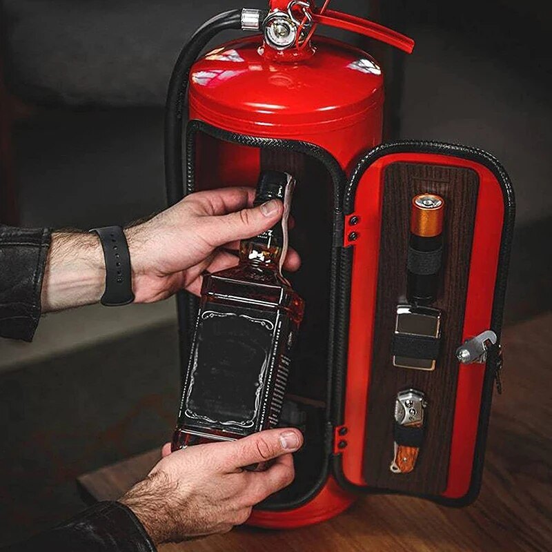 Minibar in Form eines roten Feuerlöschers, 40 cm hoch