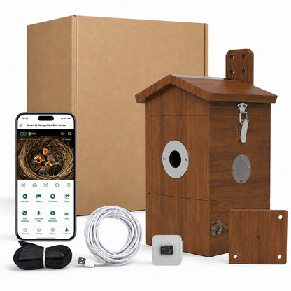 Nistkasten aus Holz mit integrierter HD-Kamera für Garten und Balkon