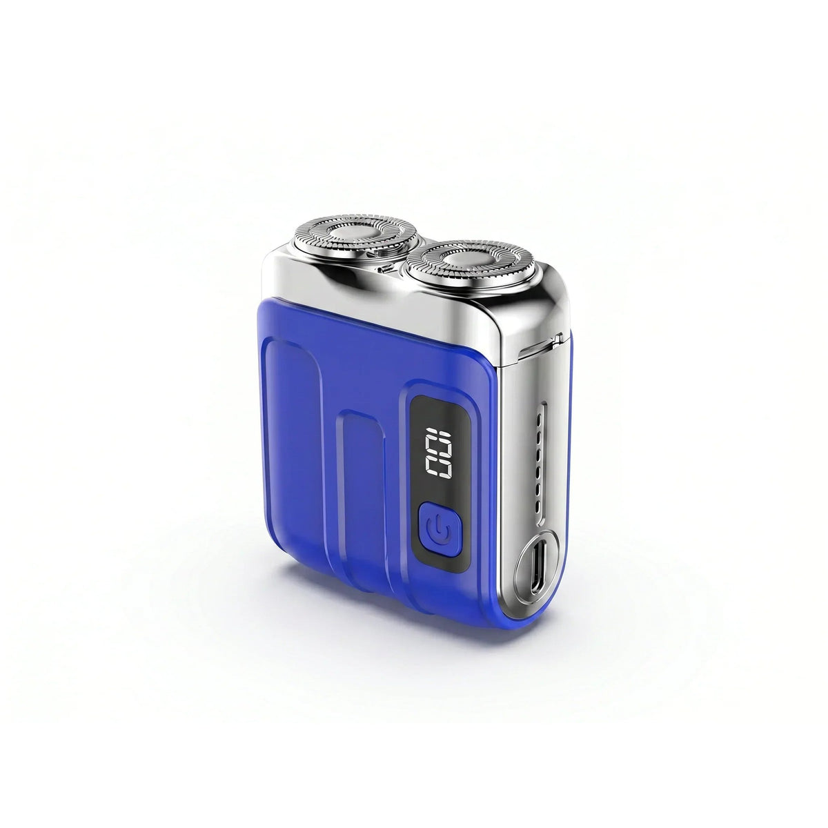 Kompakter elektrischer Taschenrasierer für Herren mit USB-C-Ladekabel und Reinigungsbürste