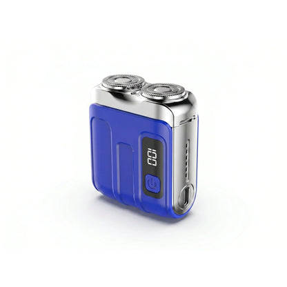 Kompakter elektrischer Taschenrasierer für Herren mit USB-C-Ladekabel und Reinigungsbürste