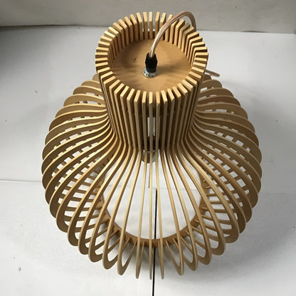 Pendelleuchte aus Holz mit LED im nordischen Vintage-Stil, höhenverstellbar