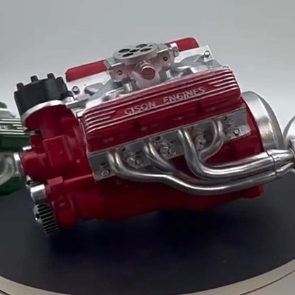 V8-Motor-Bausatz als Miniaturmodell mit Metallteilen zum Selbstzusammenbauen