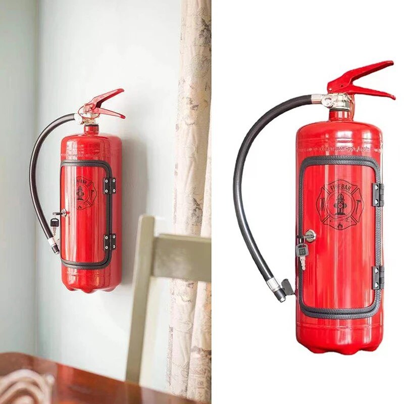Minibar in Form eines roten Feuerlöschers, 40 cm hoch