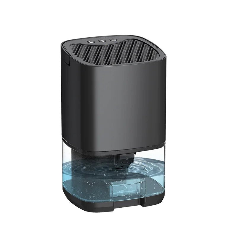Kompakter elektrischer Mini-Luftentfeuchter mit transparentem, abnehmbarem Wassertank