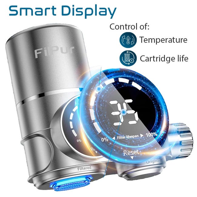Filtre à eau du robinet FILPUR avec lumière UV et affichage