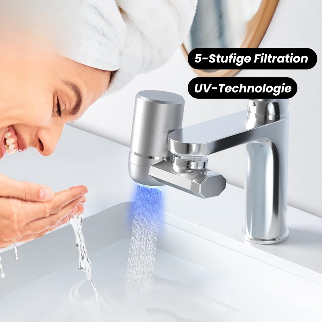 Cervora – 5-Stufen Wasserhahnfilter mit UV-Technologie & Display