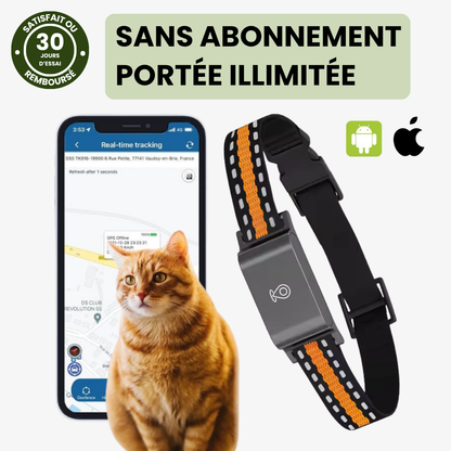Collier GPS Sans Abonnement Narsago™ – Suivi Précis, Portée Illimitée