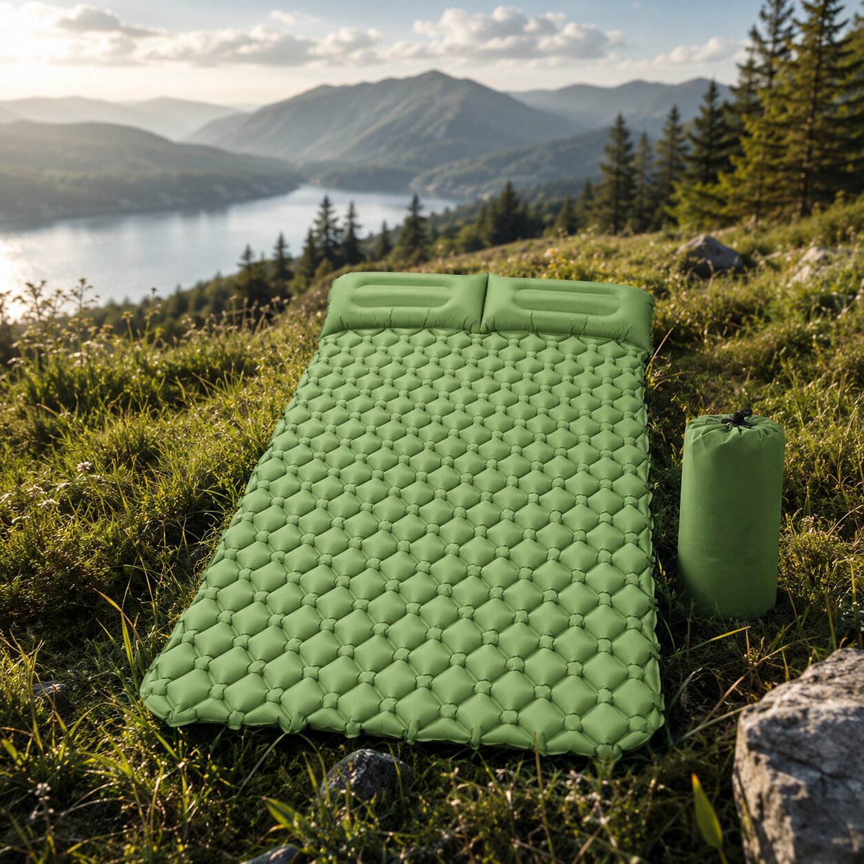 Doppelrast aufblasbare Doppel-Campingmatte