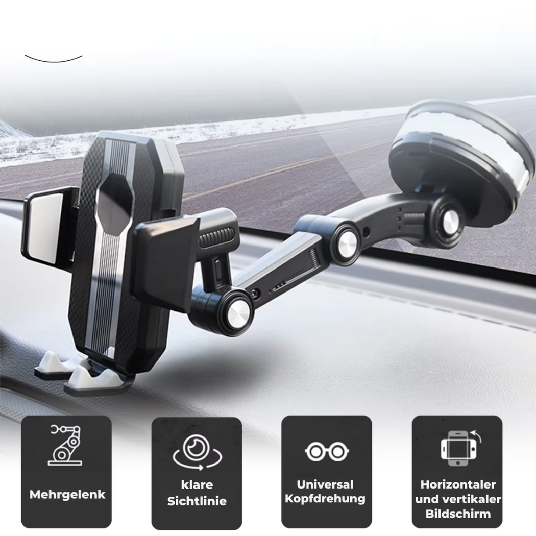 Auto-Handyhalterung mit Saugnapf – Sicherer Halt & 360° Flexibilität | Cervora