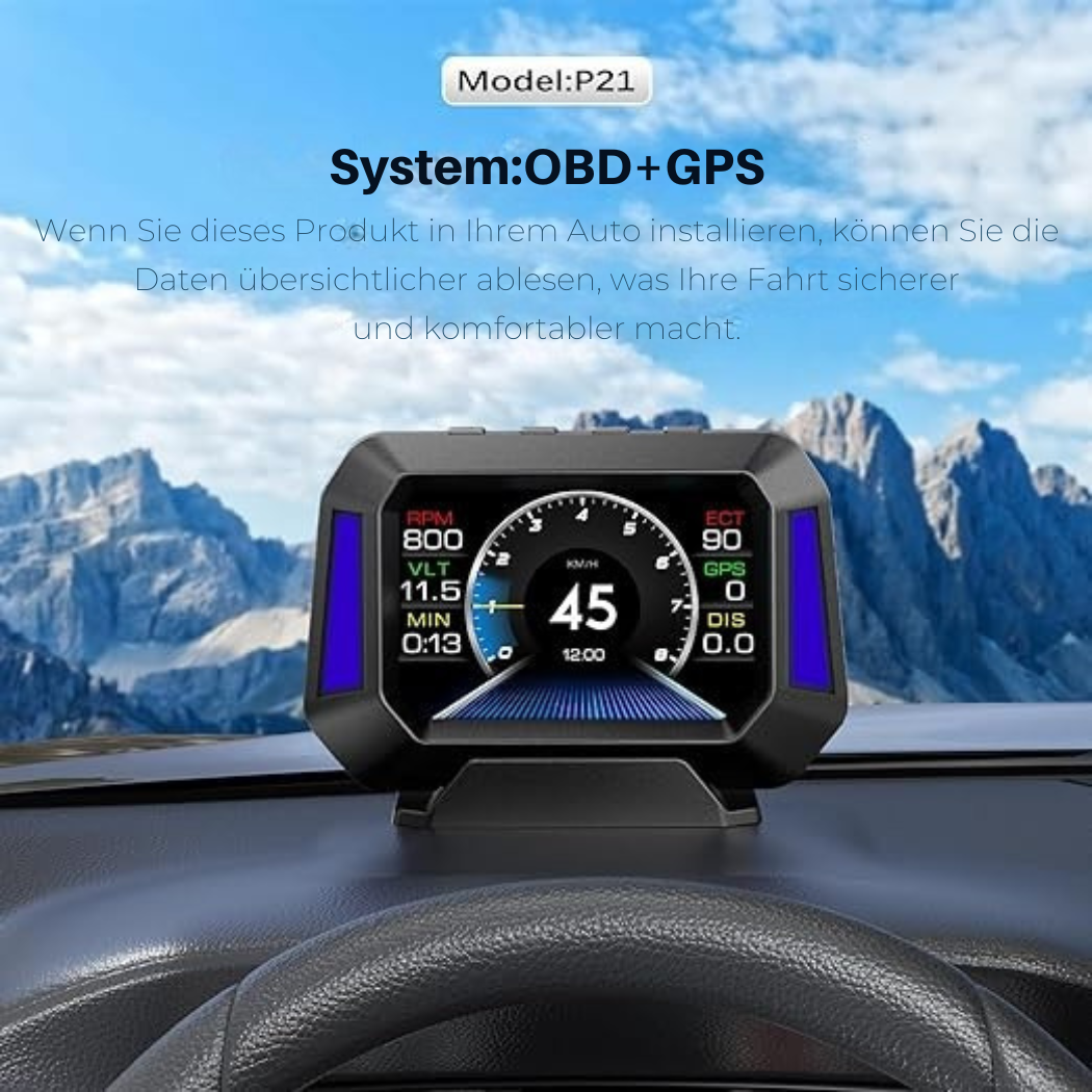 LCD Head-Up Display fürs Auto – Fahrdaten in Echtzeit & Mehr Sicherheit | Cervora