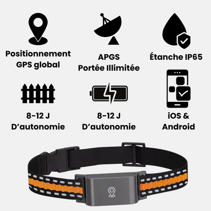 Collier GPS Sans Abonnement Narsago™ – Suivi Précis, Portée Illimitée