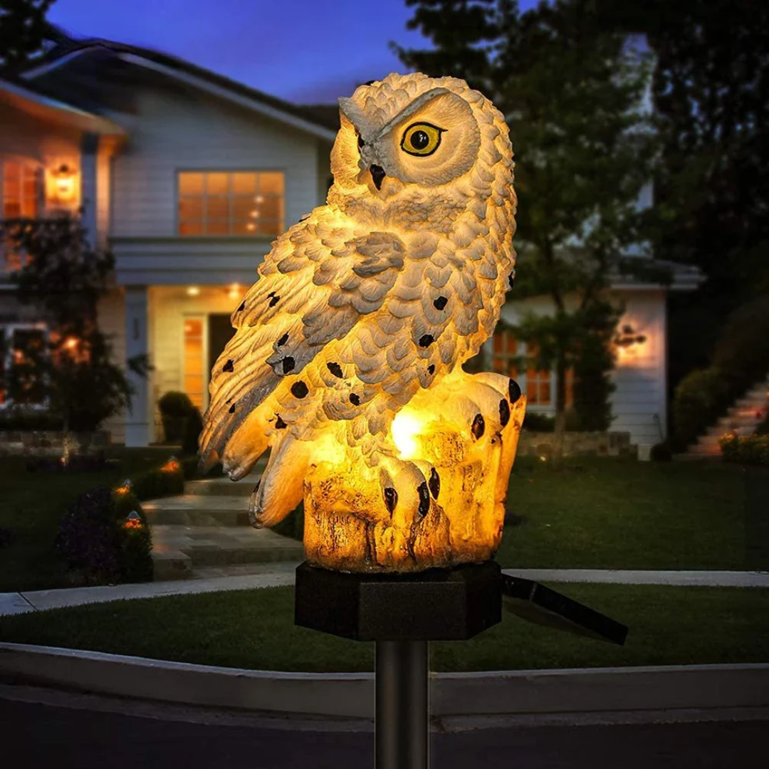 Brehn | Lampe solaire Eule d'extérieur