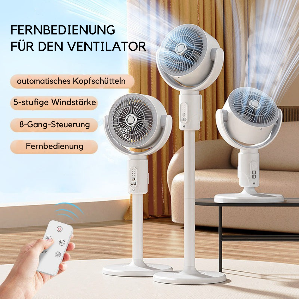 Motor-Standventilator – 20 dB leise, Fernbedienung, 5 Stufen & Timer