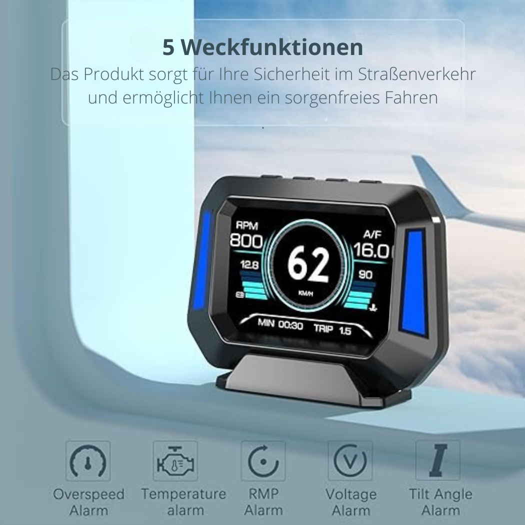 LCD Head-Up Display fürs Auto – Fahrdaten in Echtzeit & Mehr Sicherheit | Cervora