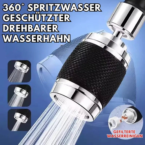 360° Wasserhahn-Aufsatz – Spritzschutz, drehbar & werkzeuglos montierbar
