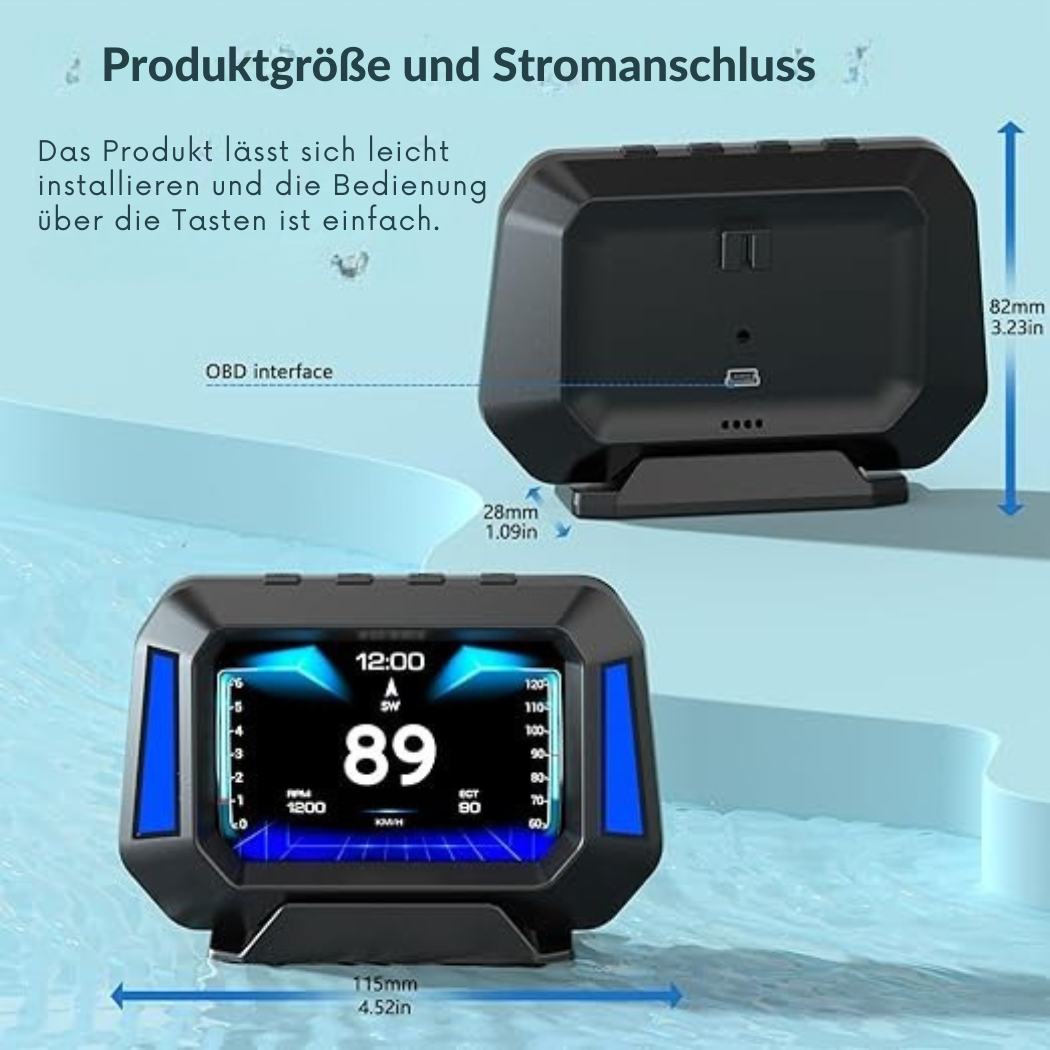 LCD Head-Up Display fürs Auto – Fahrdaten in Echtzeit & Mehr Sicherheit | Cervora