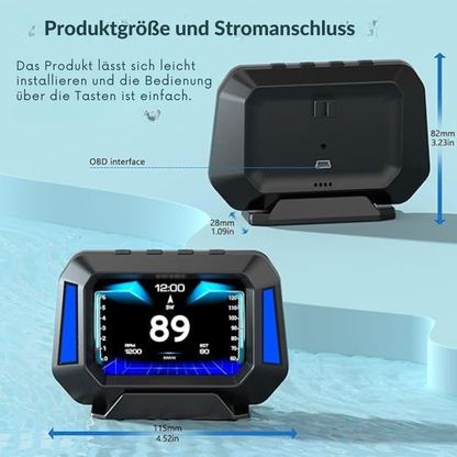LCD Head-Up Display fürs Auto – Fahrdaten in Echtzeit & Mehr Sicherheit | Cervora
