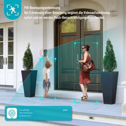 Drahtlose WiFi Video-Türklingel – HD-Überwachung & Zwei-Wege-Kommunikation | Cervora