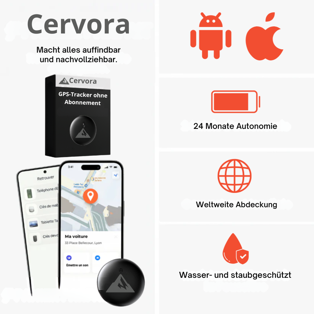 GPS-Tracker für Kinder ohne Abonnement – kompatibel mit Android & iOS