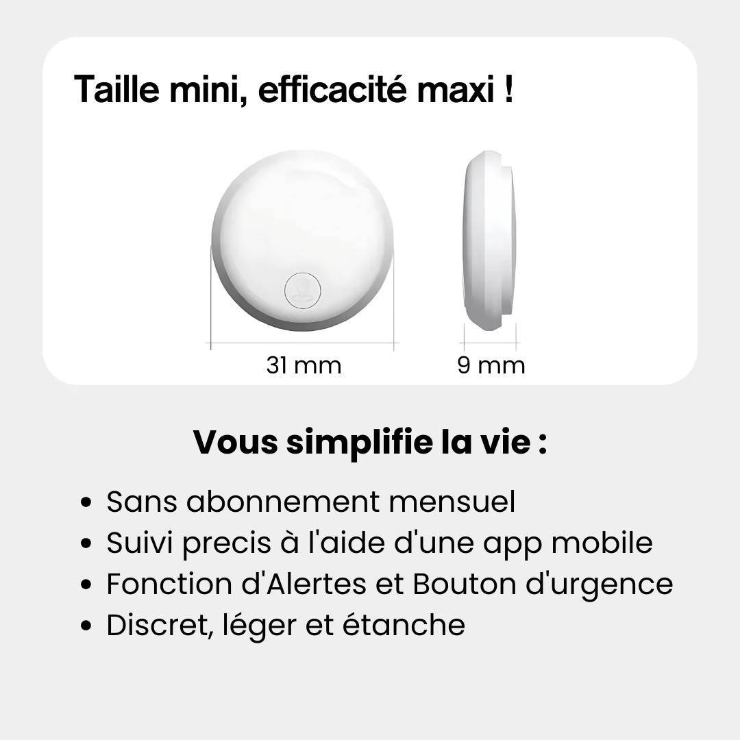 Tag GPS Enfant Sans Abonnement - ANDROID / iOS - Narsago