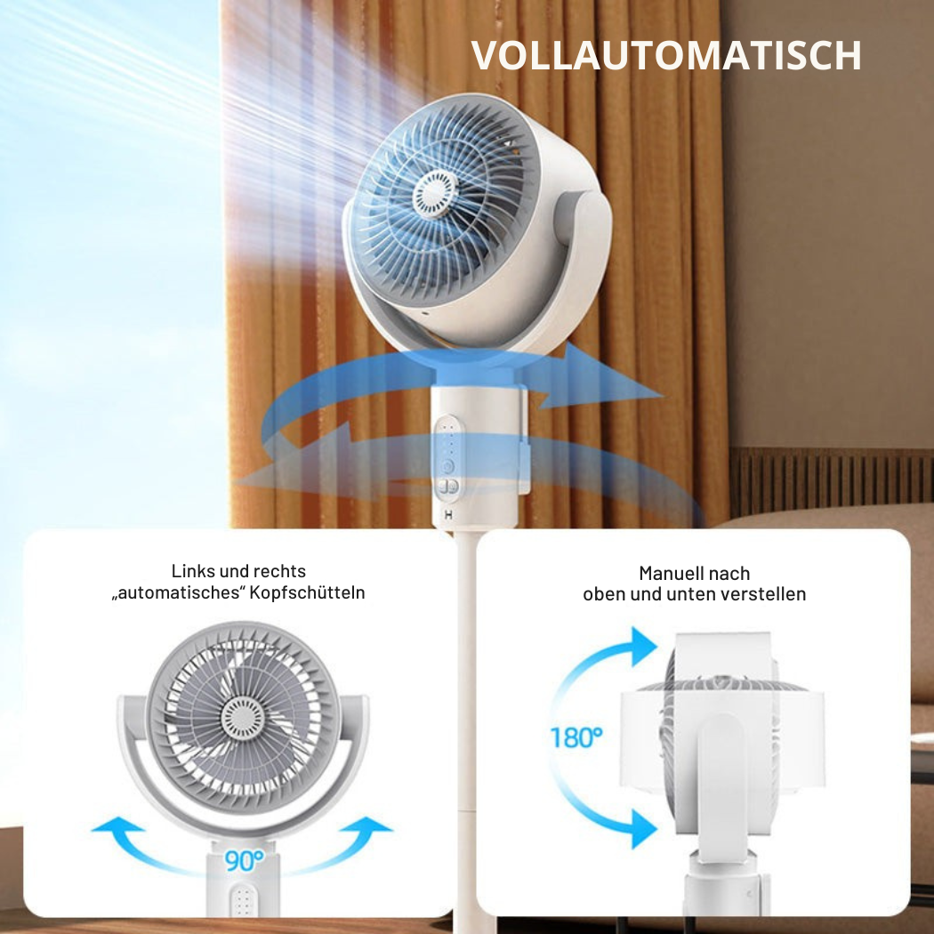 Motor-Standventilator – 20 dB leise, Fernbedienung, 5 Stufen & Timer