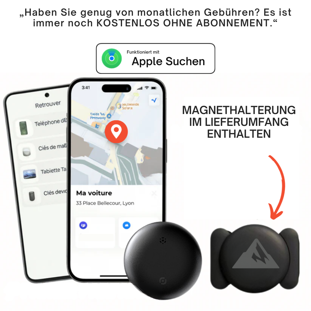 GPS-Tracker für Autos ohne Abonnement, kompatibel mit Android und iOS