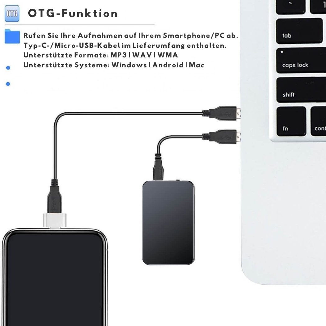 Mini-Micro-Espion Pro – L'enregistreur audio de poche ultra-discret