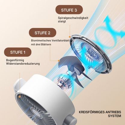 Motor-Standventilator – 20 dB leise, Fernbedienung, 5 Stufen & Timer