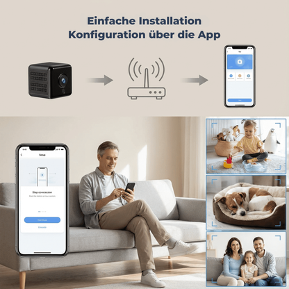 Diskrete kabellose WLAN-Sicherheitskamera 1080P – vernetzt & kompakt