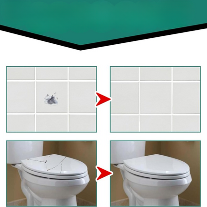 Pâte de réparation à séchage rapide pour carrelage – fissures, éclats et joints