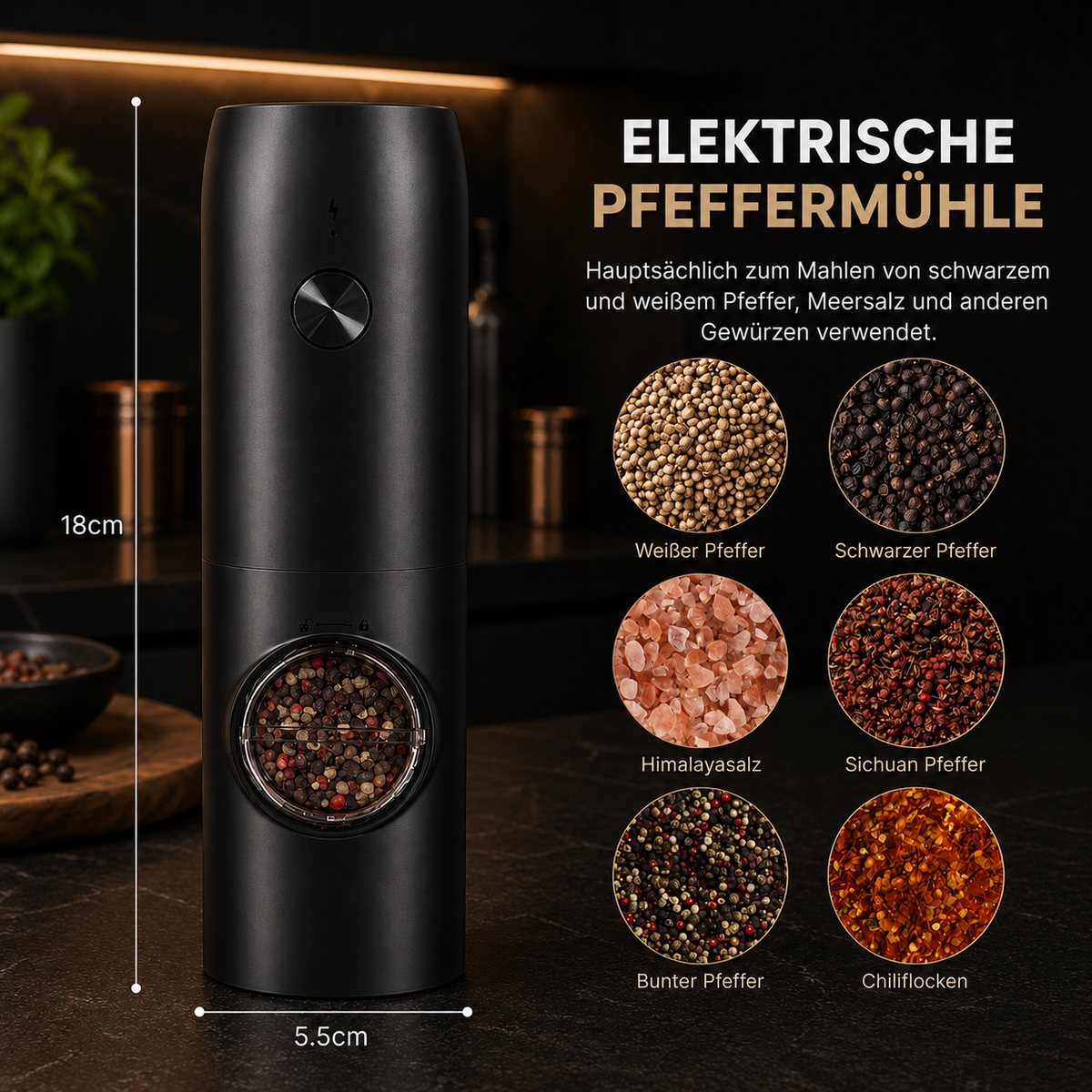ELEKTRISCHES GEWÜRZ-SET