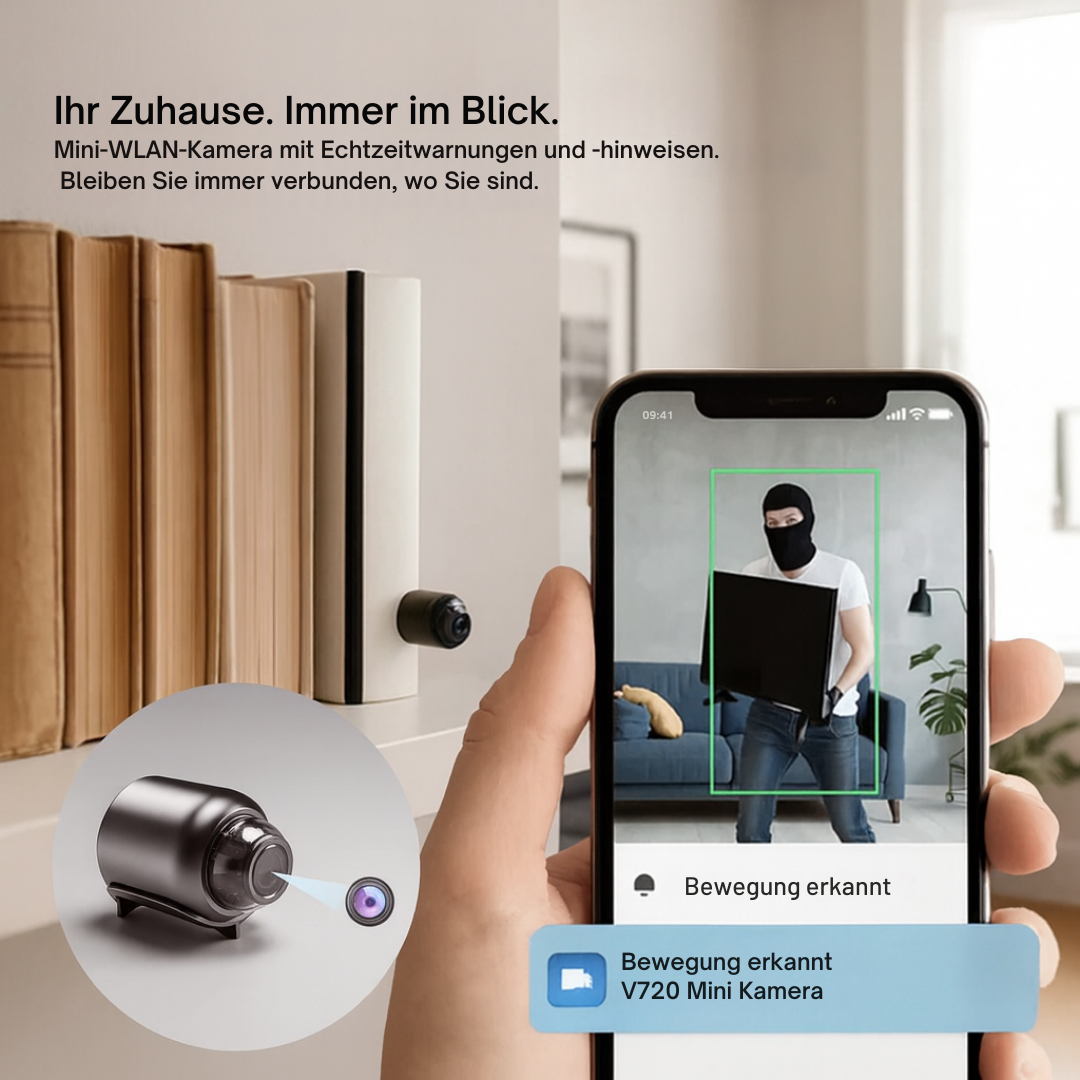 Mini-Kamera mit WLAN und Nachtsicht – inklusive 32-GB-Datenkarte