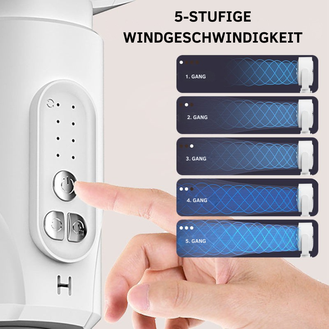 Motor-Standventilator – 20 dB leise, Fernbedienung, 5 Stufen & Timer