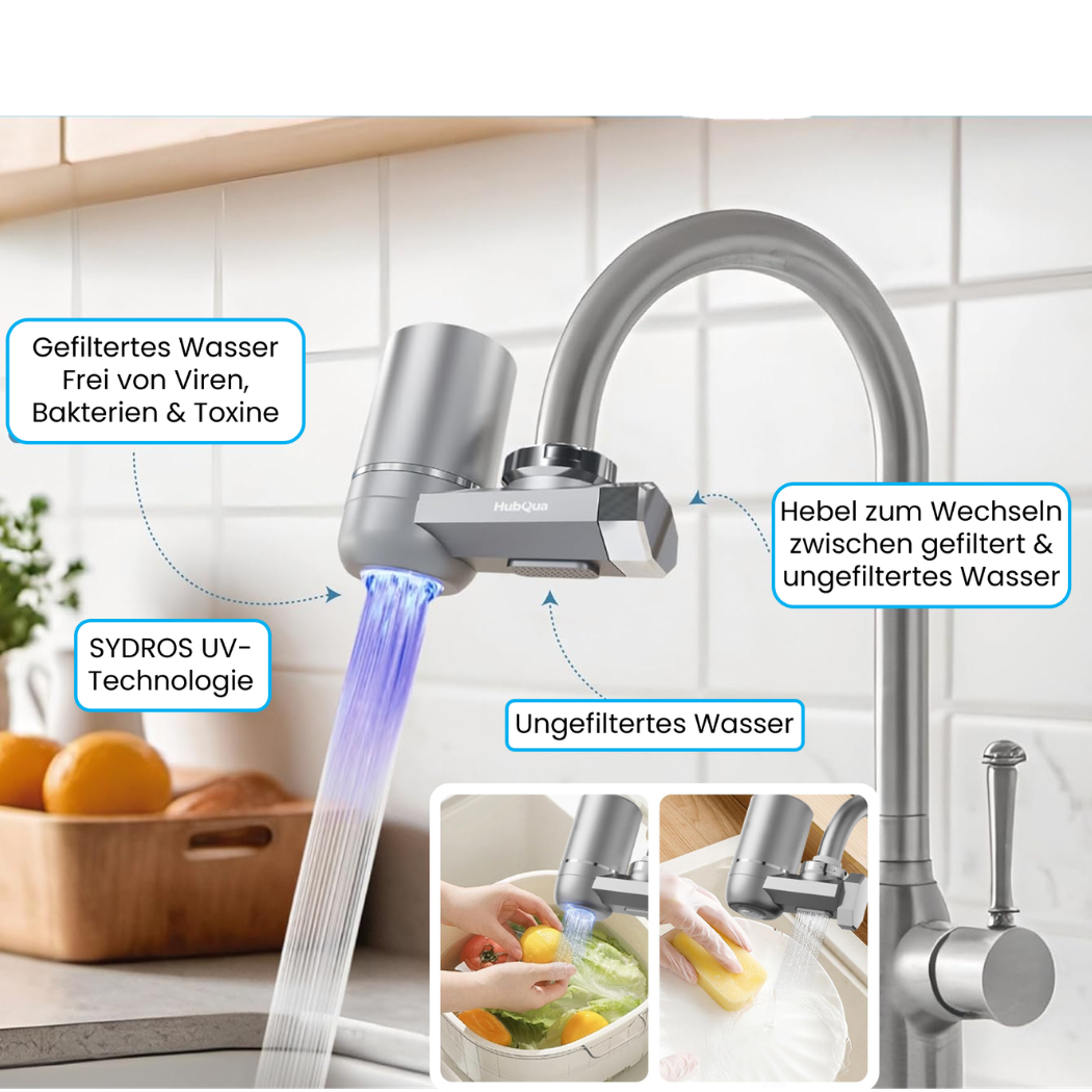 Cervora – 5-Stufen Wasserhahnfilter mit UV-Technologie & Display
